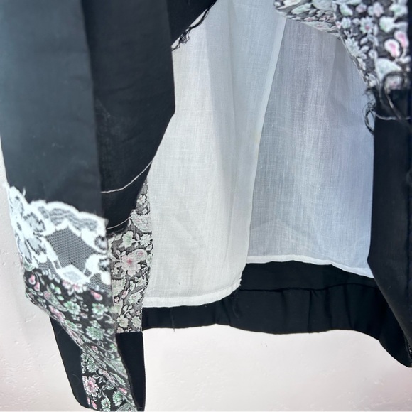 Vintage 70s Floral Lace Patchwork Maxi Skirt Size M Boho USA Carefree Fashions - Picture 8 of 11